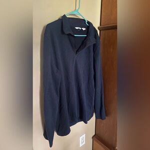 Tech Knit Quarter Zip Sweater Navy Blue